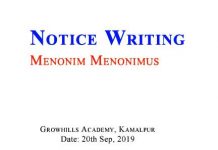 Notice Writing | Learn How to Write Notice Notice Writing