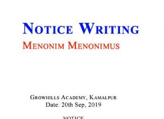 Notice Writing | Learn How to Write Notice Notice Writing