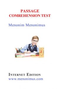 Passage Comprehension 1 Passage Comprehension