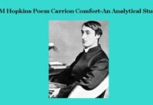 G M Hopkins | Carrion Comfort | An Analytical Study G M Hopkins Carrion Comfort An Analytical Study