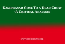 Kasiprasad Gose To a Dead Crow | A Critical Analysis Kasiprasad Gose To a Dead Crow | A Critical Analysis