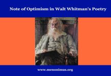 Note of Optimism in Walt Whitman’s Poetry Note of Optimism in Walt Whitman's Poetry