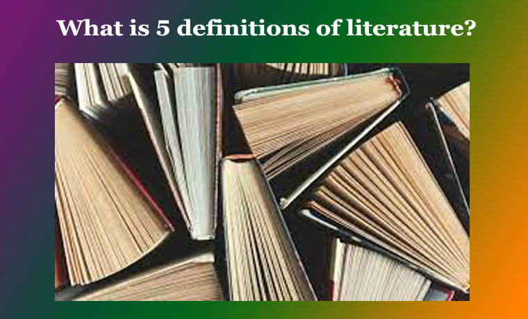 What is 5 definitions of literature
