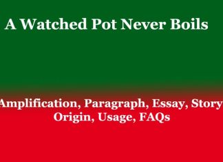 A Watched Pot Never Boils: Amplification, Paragraph, Essay, Story, Origin, Usage, FAQs A Watched Pot Never Boils