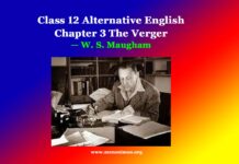 Class 12 Alternative English Chapter 3 The Verger Solutions Class 12 Alternative English Chapter 3 The Verger