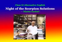 Class 12 Alternative English Night of the Scorpion Solutions Class 12 Alternative English Night of the Scorpion Solutions