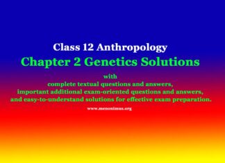 Class 12 Anthropology Chapter 2 Genetics Solutions Class 12 Anthropology Chapter 2 Genetics Solutions