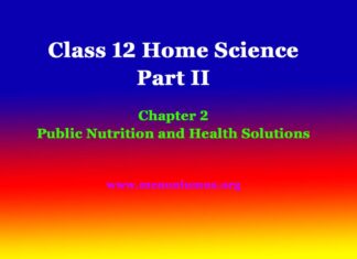 Class 12 Home Science Part II Chapter 2 Public Nutrition and Health Solutions Class 12 Home Science Part II Chapter 2 Public Nutrition and Health Solutions