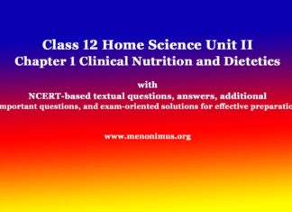 Class 12 Home Science Unit II Chapter 1 Clinical Nutrition and Dietetics Class 12 Home Science Unit II Chapter 1 Clinical Nutrition and Dietetics