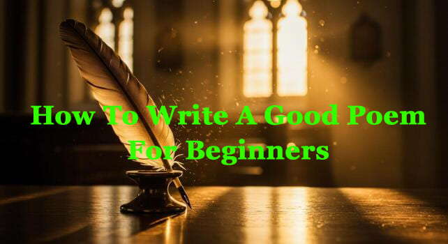 How To Write A Good Poem For Beginners 1 How To Write A Good Poem For Beginners